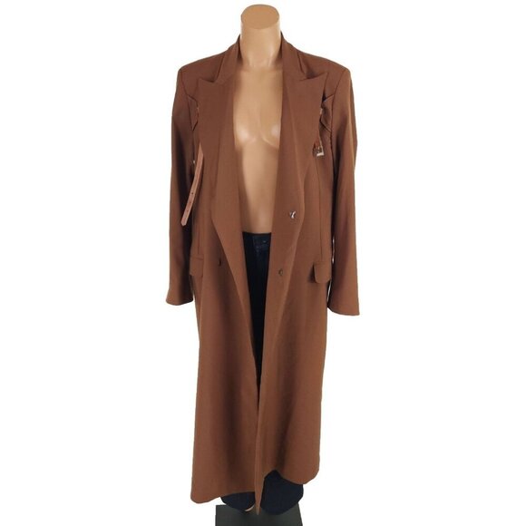 Luar Belt Coat Size S Womens Brown Trench Jacket $780 - Picture 10 of 16